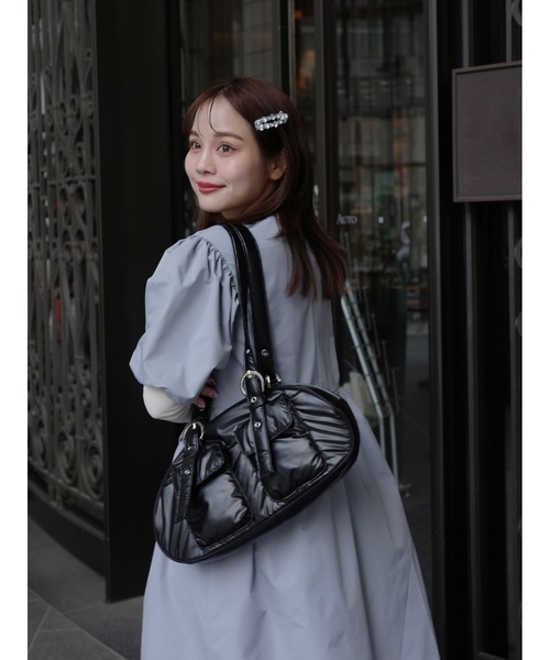 jumelle（ジュメロ）の「【Casselini】ナイロンミニボストン（ボストンバッグ・レディース・オフホワイト/ブラック・FREE）」の3枚目の写真