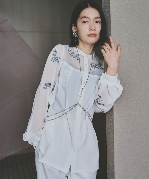 美品♡HARE刺繍シアーシャツ シシュウシアーシャツ(HARE)（シャツ/ブラウス）｜HARE（ハレ