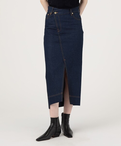 JACQUEMUS（ジャックムス）の「JACQUEMUS LA JUPE DE-NIMES コットンデニムスカート（デニムスカート・レディース・ブルー・25/24）」の3枚目の写真