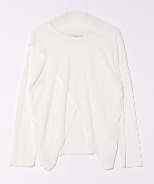 B'day（ビーデイ）の「【 B'day / ビーデー 】冷房対策 2wayトップス シースルー カットソー（Tシャツ/カットソー・レディース・ブラック/ホワイト・FREE）」の12枚目の写真