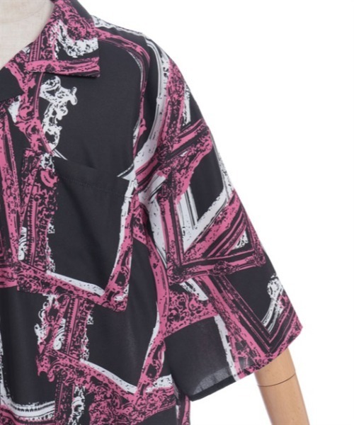 AXES-X（アクシーズエックス）の「額縁プリントアロハシャツ（シャツ/ブラウス・メンズ・ホワイト/ピンク/ブラック・X-LARGE/LARGE/MEDIUM）」の9枚目の写真