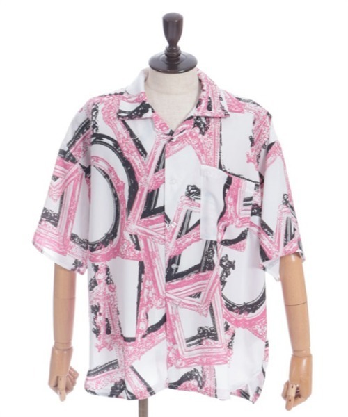 AXES-X（アクシーズエックス）の「額縁プリントアロハシャツ（シャツ/ブラウス・メンズ・ホワイト/ピンク/ブラック・X-LARGE/LARGE/MEDIUM）」の10枚目の写真