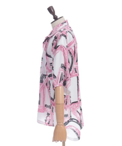 AXES-X（アクシーズエックス）の「額縁プリントアロハシャツ（シャツ/ブラウス・メンズ・ホワイト/ピンク/ブラック・X-LARGE/LARGE/MEDIUM）」の11枚目の写真