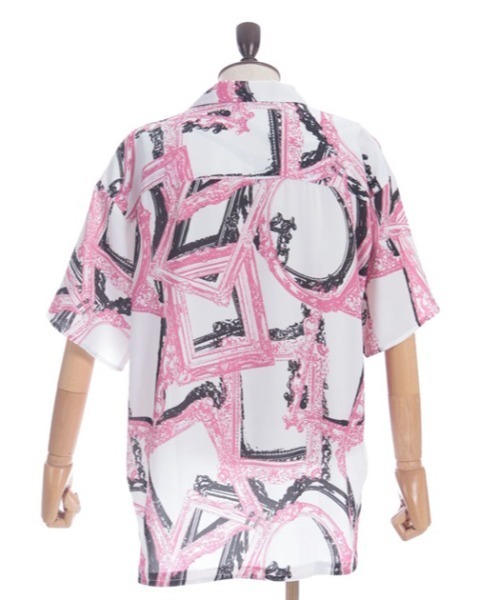 AXES-X（アクシーズエックス）の「額縁プリントアロハシャツ（シャツ/ブラウス・メンズ・ホワイト/ピンク/ブラック・X-LARGE/LARGE/MEDIUM）」の12枚目の写真