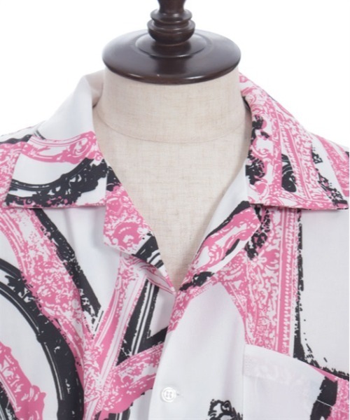 AXES-X（アクシーズエックス）の「額縁プリントアロハシャツ（シャツ/ブラウス・メンズ・ホワイト/ピンク/ブラック・X-LARGE/LARGE/MEDIUM）」の15枚目の写真