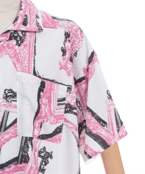 AXES-X（アクシーズエックス）の「額縁プリントアロハシャツ（シャツ/ブラウス・メンズ・ホワイト/ピンク/ブラック・X-LARGE/LARGE/MEDIUM）」の16枚目の写真