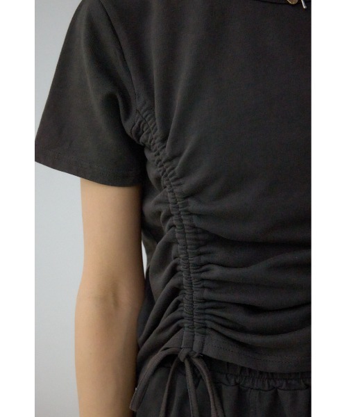 AZUL by moussy(アズールバイマウジー)の「ヴィンテージライクドロストTシャツ(Tシャツ/カットソー・レディース・ライトブラック/スモークピンク/チャコールグレー・FREE)」の12枚目の写真