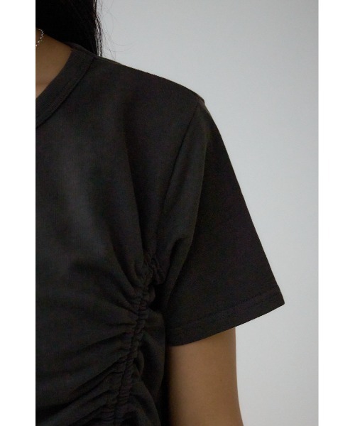 AZUL by moussy(アズールバイマウジー)の「ヴィンテージライクドロストTシャツ(Tシャツ/カットソー・レディース・ライトブラック/スモークピンク/チャコールグレー・FREE)」の13枚目の写真