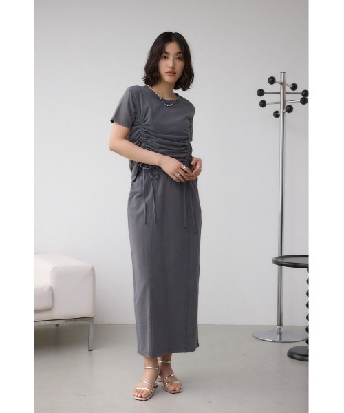 AZUL by moussy(アズールバイマウジー)の「ヴィンテージライクドロストTシャツ(Tシャツ/カットソー・レディース・ライトブラック/スモークピンク/チャコールグレー・FREE)」の18枚目の写真