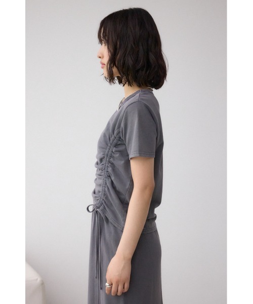 AZUL by moussy(アズールバイマウジー)の「ヴィンテージライクドロストTシャツ(Tシャツ/カットソー・レディース・ライトブラック/スモークピンク/チャコールグレー・FREE)」の20枚目の写真