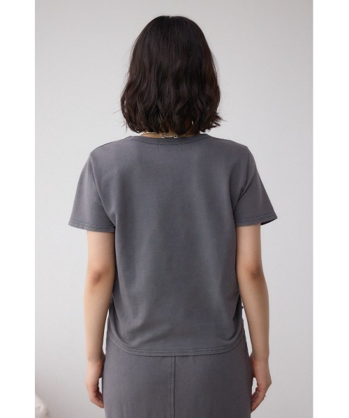 AZUL by moussy(アズールバイマウジー)の「ヴィンテージライクドロストTシャツ(Tシャツ/カットソー・レディース・ライトブラック/スモークピンク/チャコールグレー・FREE)」の21枚目の写真