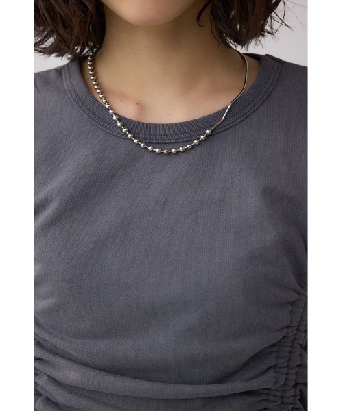 AZUL by moussy(アズールバイマウジー)の「ヴィンテージライクドロストTシャツ(Tシャツ/カットソー・レディース・ライトブラック/スモークピンク/チャコールグレー・FREE)」の22枚目の写真