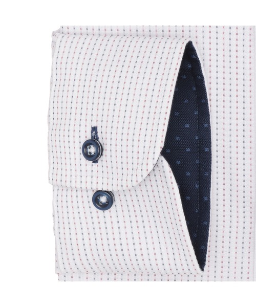 TOKYO SHIRTS（トウキョウシャツ）の「【超形態安定】形態安定ノンアイロン ボタンダウン 長袖ビジネスワイシャツ（大きいサイズ・長いサイズ）（ビジネスシャツ・メンズ・レッド・首回り39cm-裄丈88cm/首回り41cm-裄丈90cm/首回り42cm-裄丈90cm/首回り43cm-裄丈90cm/首回り45cm-裄丈82cm/首回り45cm-裄丈86cm/首回り45cm-裄丈90cm/首回り47cm-裄丈86cm/首回り47cm-裄丈90cm）」の3枚目の写真