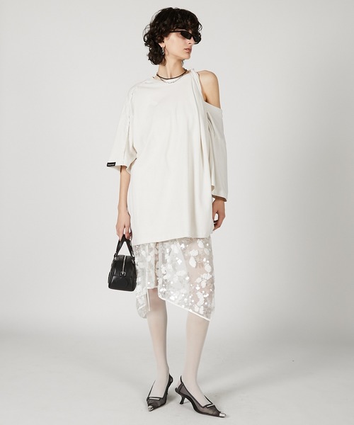 PRANK PROJECT（プランクプロジェクト）の「レイヤードツイストオーバートップ / Layered Twist Over Top（その他トップス・レディース・ブラック/イエロー/ホワイト・FREE）」の4枚目の写真