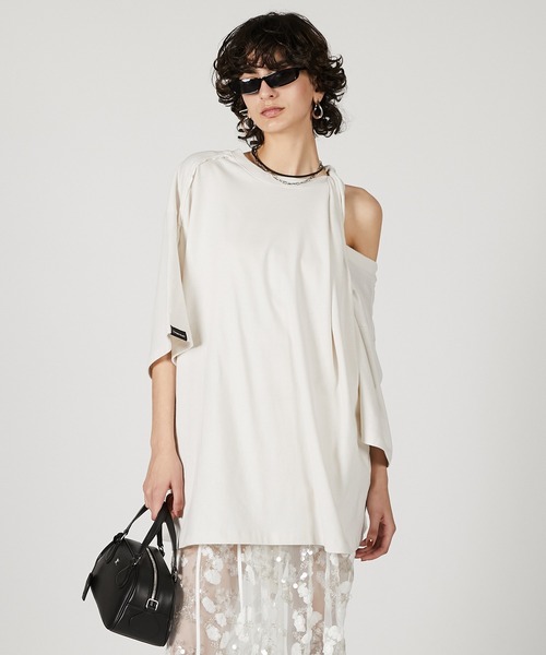 PRANK PROJECT（プランクプロジェクト）の「レイヤードツイストオーバートップ / Layered Twist Over Top（その他トップス・レディース・ブラック/イエロー/ホワイト・FREE）」の8枚目の写真