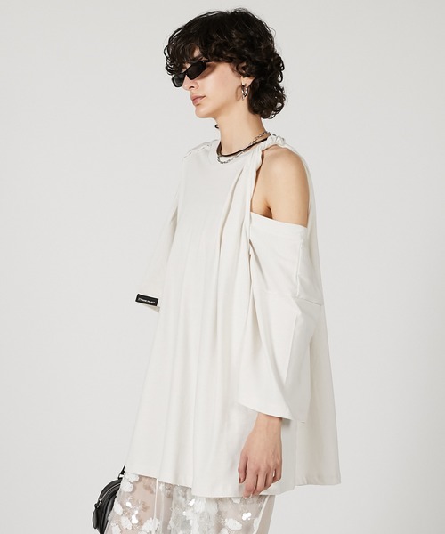 PRANK PROJECT（プランクプロジェクト）の「レイヤードツイストオーバートップ / Layered Twist Over Top（その他トップス・レディース・ブラック/イエロー/ホワイト・FREE）」の9枚目の写真