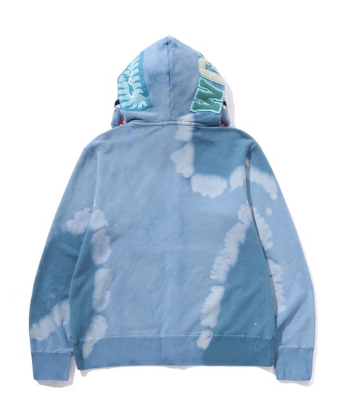 a bathing ape シャークパーカー 水色 HAND DYE SHARK FULL ZIP HOODIE（パーカー）｜A BATHING APE