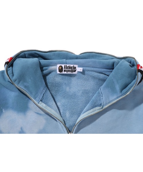 a bathing ape シャークパーカー 水色 HAND DYE SHARK FULL ZIP HOODIE（パーカー）｜A BATHING APE