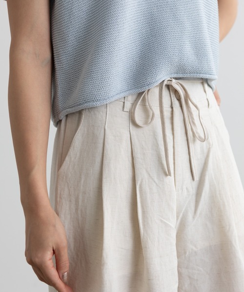 Lunea（ルネア）の「スーパーワイドリネンタックパンツ（その他パンツ・レディース・ブルー/ブラック/ホワイト/ライトグレー/ブラウン/キナリ・M/L）」の12枚目の写真
