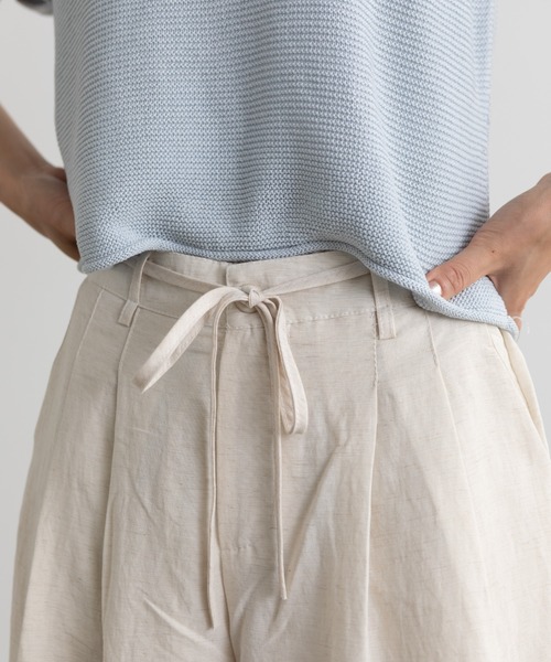 Lunea（ルネア）の「スーパーワイドリネンタックパンツ（その他パンツ・レディース・ブルー/ブラック/ホワイト/ライトグレー/ブラウン/キナリ・M/L）」の14枚目の写真