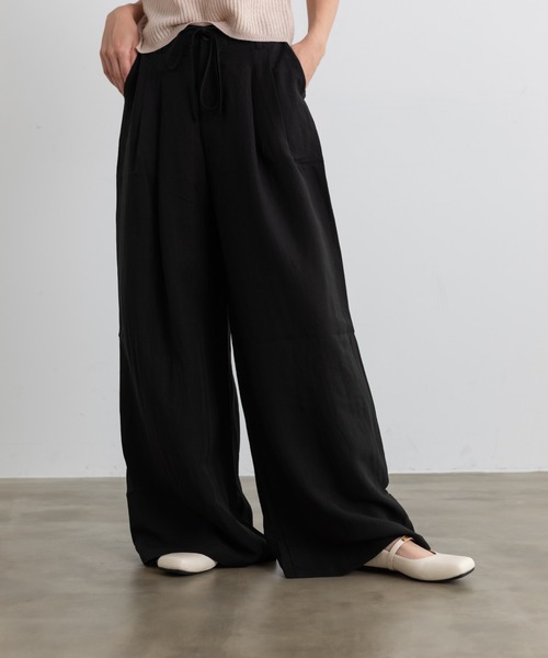 Lunea（ルネア）の「スーパーワイドリネンタックパンツ（その他パンツ・レディース・ブルー/ブラック/ホワイト/ライトグレー/ブラウン/キナリ・M/L）」の21枚目の写真