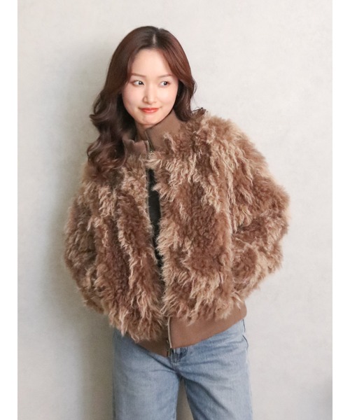 セール】ミックスファーショートブルゾン（ブルゾン）｜Ungrid（アン