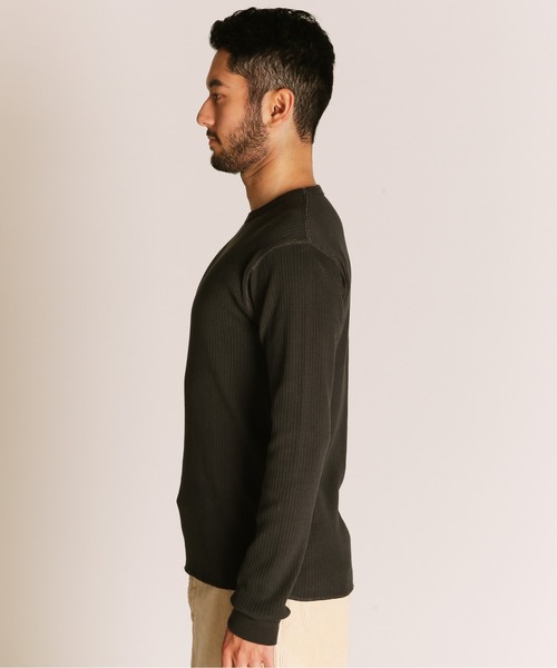 Schott(ショット)の「Schott/ショット/ARMY RIB LS T-SHIRT/アーミーリブ ロンT(Tシャツ/カットソー・メンズ・チャコールグレー/ナチュラル・M/2XL/XL/L)」の3枚目の写真