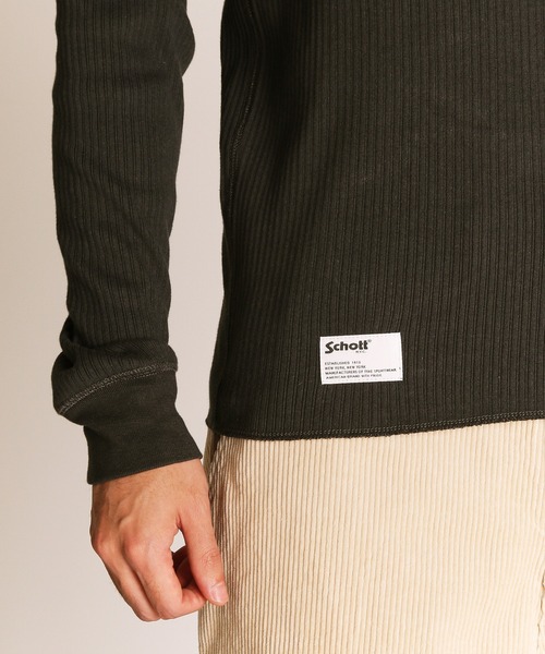Schott(ショット)の「Schott/ショット/ARMY RIB LS T-SHIRT/アーミーリブ ロンT(Tシャツ/カットソー・メンズ・チャコールグレー/ナチュラル・M/2XL/XL/L)」の7枚目の写真