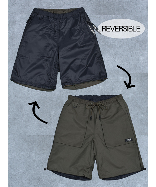 TAION(タイオン)の「【TAION】 REVERSIBLE SHORTS ノンダウン マウンテン リバーシブルショーツ ショートパンツ(その他パンツ・メンズ・パープル系2/カーキ系1/ブルー系/ブラック系1・2/3)」の2枚目の写真