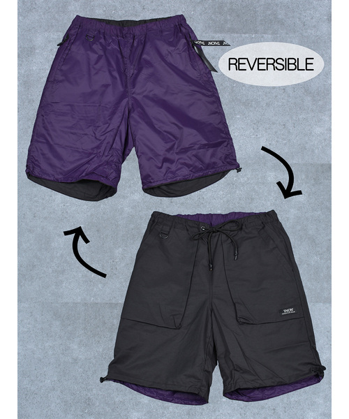 TAION(タイオン)の「【TAION】 REVERSIBLE SHORTS ノンダウン マウンテン リバーシブルショーツ ショートパンツ(その他パンツ・メンズ・パープル系2/カーキ系1/ブルー系/ブラック系1・2/3)」の4枚目の写真