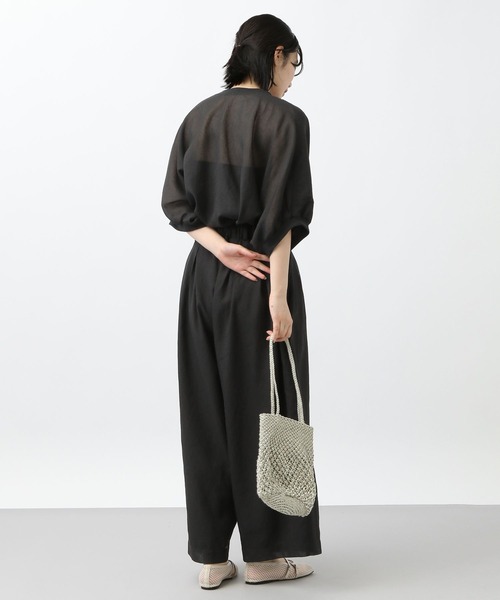 studio CLIP（スタディオクリップ）の「《natural by clip》アンティークタックパンツ[プチサイズあり]（その他パンツ・レディース・ホワイト/ライトグリーン/ブラック・FREE）」の11枚目の写真