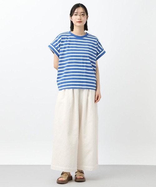 studio CLIP（スタディオクリップ）の「《natural by clip》アンティークタックパンツ[プチサイズあり]（その他パンツ・レディース・ホワイト/ライトグリーン/ブラック・FREE）」の4枚目の写真