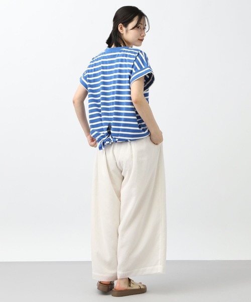 studio CLIP（スタディオクリップ）の「《natural by clip》アンティークタックパンツ[プチサイズあり]（その他パンツ・レディース・ホワイト/ライトグリーン/ブラック・FREE）」の5枚目の写真