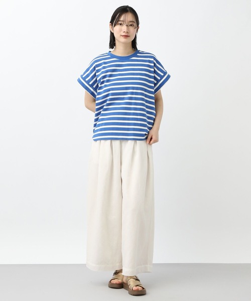 studio CLIP（スタディオクリップ）の「《natural by clip》アンティークタックパンツ[プチサイズあり]（その他パンツ・レディース・ホワイト/ライトグリーン/ブラック・FREE）」の6枚目の写真