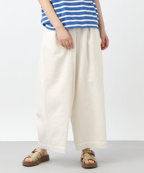 studio CLIP（スタディオクリップ）の「《natural by clip》アンティークタックパンツ[プチサイズあり]（その他パンツ・レディース・ホワイト/ライトグリーン/ブラック・FREE）」の8枚目の写真