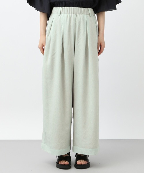 studio CLIP（スタディオクリップ）の「《natural by clip》アンティークタックパンツ[プチサイズあり]（その他パンツ・レディース・ホワイト/ライトグリーン/ブラック・FREE）」の19枚目の写真