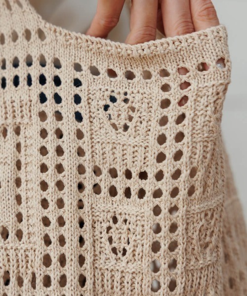 flower(フラワー)の「パネルレースバッグ(かごバッグ・レディース・ブラウン/アイボリー・FREE)」の9枚目の写真