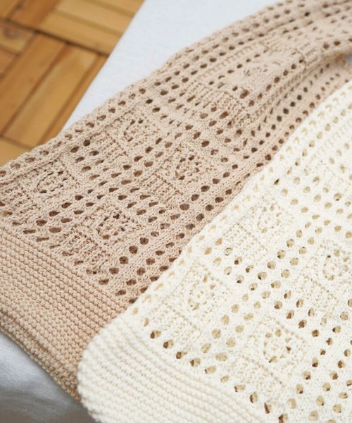 flower(フラワー)の「パネルレースバッグ(かごバッグ・レディース・ブラウン/アイボリー・FREE)」の13枚目の写真