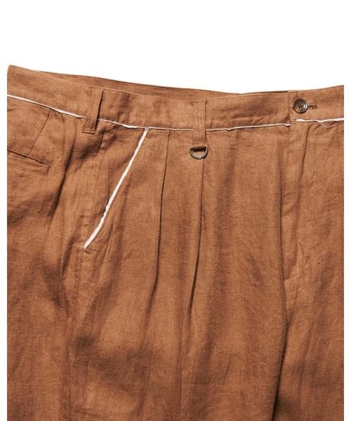 uniform experiment（ユニフォームエクスペリメント）の「BRUSHED LINEN CUT-OFF PANTS（その他パンツ・メンズ・ブラック/ブラウン・3/2/4/1）」の11枚目の写真
