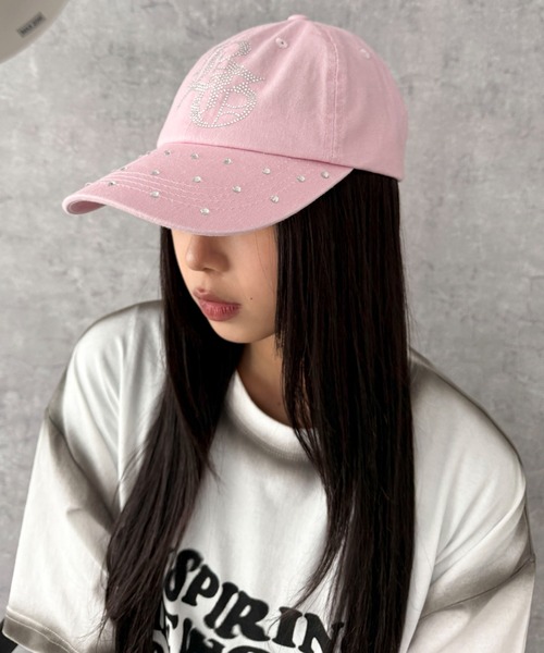 WEGO(ウィゴー)の「WEGO/ロゴラインストーンキャップ(キャップ・レディース・その他1/ライトピンク/ブラック・FREE)」の17枚目の写真
