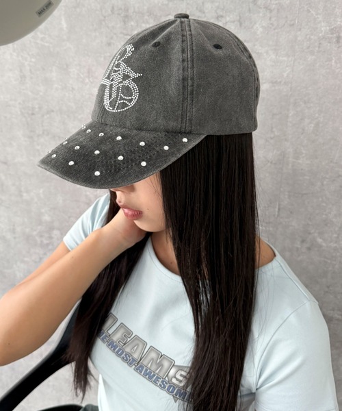 WEGO(ウィゴー)の「WEGO/ロゴラインストーンキャップ(キャップ・レディース・その他1/ライトピンク/ブラック・FREE)」の15枚目の写真