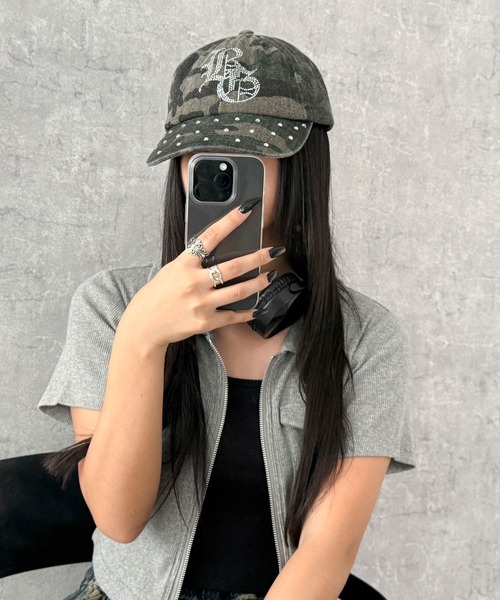 WEGO(ウィゴー)の「WEGO/ロゴラインストーンキャップ(キャップ・レディース・その他1/ライトピンク/ブラック・FREE)」の22枚目の写真