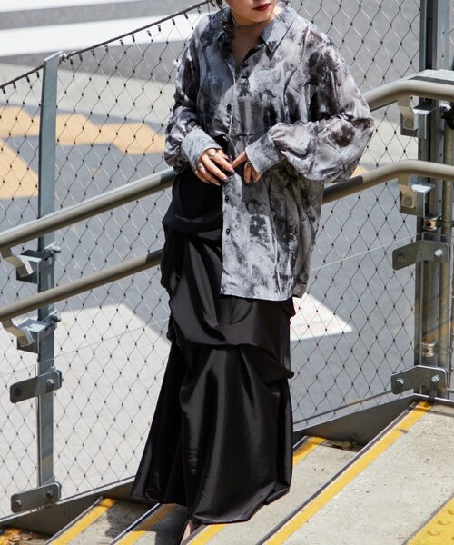 Mavie..7（メヴィセットゥ）の「【Mavie..7】シアー柄シャツ（シャツ/ブラウス・レディース・その他1・FREE）」の3枚目の写真