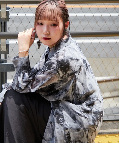 Mavie..7】シアー柄シャツ（シャツ/ブラウス）｜Mavie..7