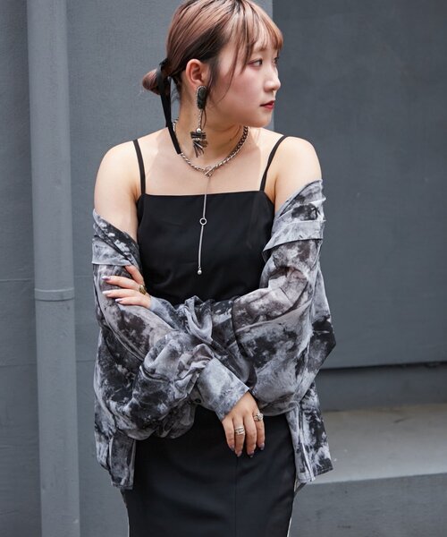 Mavie..7】シアー柄シャツ（シャツ/ブラウス）｜Mavie..7