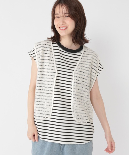 studio CLIP（スタディオクリップ）の「コードレースジレ（ベスト・レディース・ブラック/アイボリー・FREE）」の9枚目の写真