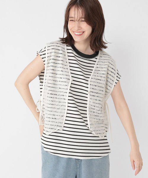 studio CLIP（スタディオクリップ）の「コードレースジレ（ベスト・レディース・ブラック/アイボリー・FREE）」の11枚目の写真