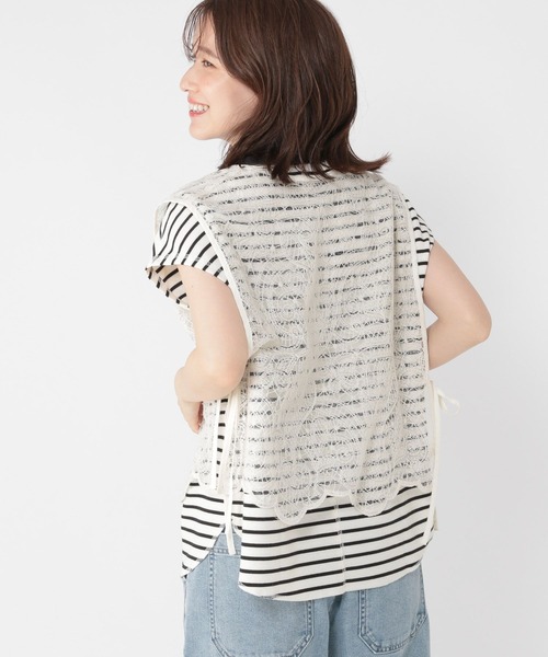 studio CLIP（スタディオクリップ）の「コードレースジレ（ベスト・レディース・ブラック/アイボリー・FREE）」の12枚目の写真