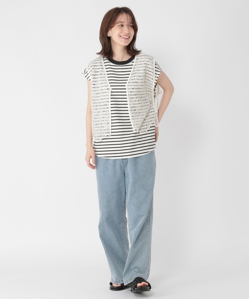 studio CLIP（スタディオクリップ）の「コードレースジレ（ベスト・レディース・ブラック/アイボリー・FREE）」の14枚目の写真