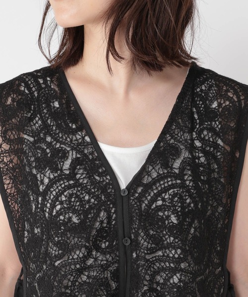 studio CLIP（スタディオクリップ）の「コードレースジレ（ベスト・レディース・ブラック/アイボリー・FREE）」の19枚目の写真